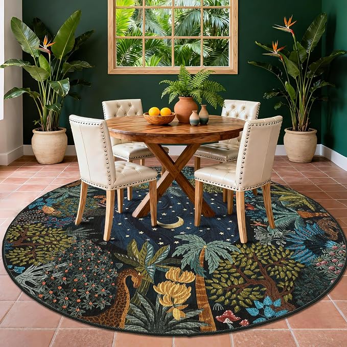 GarveeHome Round Area Rugs 5ft for Bedroom - Image 3