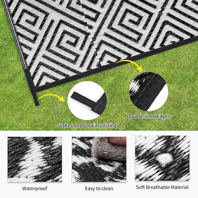 Outdoor Patio Plastic Straw Rug - Image 5