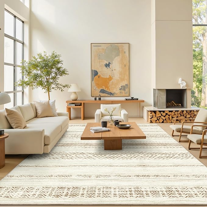 Miukiki 10x14 Area Rugs for Living Room Moroccan Washable Rugs Non Slip Indoor - Image 5