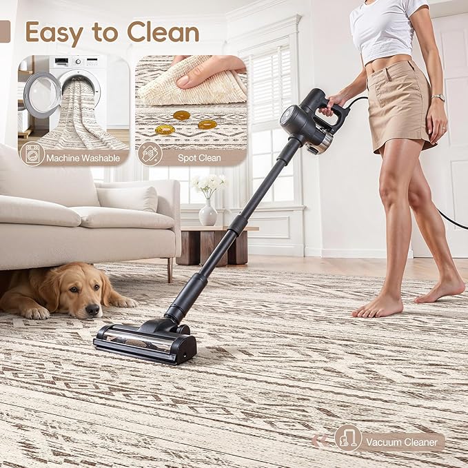 cotiled 6x9 Area Rugs Living Room Rug: Washable Boho Rugs - Image 3