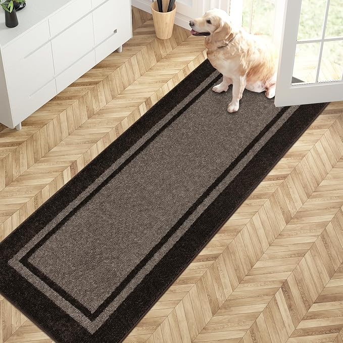 PURRUGS Dirt Trapping Door Mat 24" x 70", Non-Slip Machine Washable Entryway Rug by PURRUGS