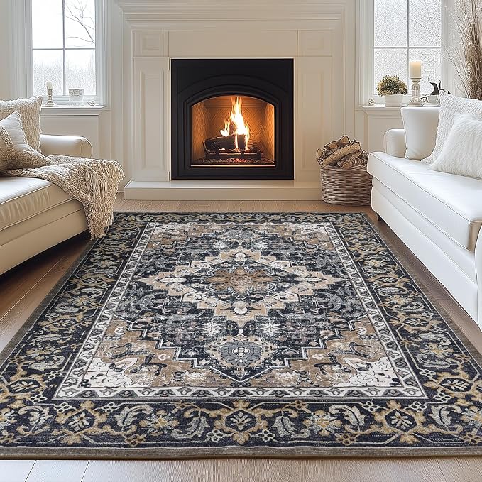 Lessymo 8 x 10 Area Rugs for Living Room, Machine Washable Area Rugs Boho Faux - Image 7