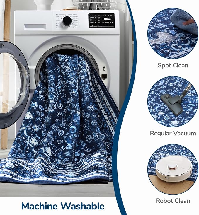 Lessymo Washable 8FT Round Area Rugs - Image 6