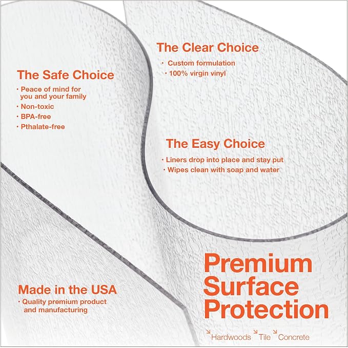 Clear Hard Floor Runner, USA Made, 27 x 144 Inch, 2mm Thick Clear Vinyl - Image 5