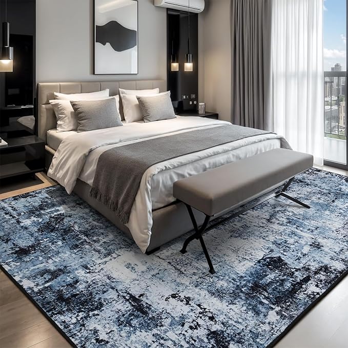 Rugflix 8x12 Area Rugs for Living Room, Washable Large Rug Stain-Resistant Low - Image 2