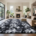 yongyangjuxin Fluffy Rug Shag Area Rug, Mottling Black 9x12 Area Rugs by Yongyangjuxi