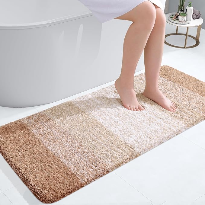 OLANLY Bathroom Runner Rugs Mat 47x20, Extra Soft Absorbent Microfiber Bath Rugs by OLANLY