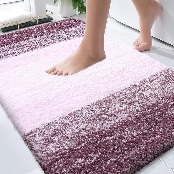 OLANLY Bathroom Rugs Mat 36x24, Extra Soft Absorbent Microfiber Bath Rugs by OLANLY