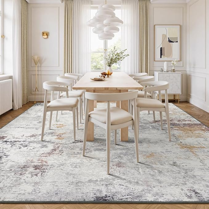 Rugflix 8x10 Area Rugs for Living Room, Washable Large Rug Stain-Resistant Low - Image 3