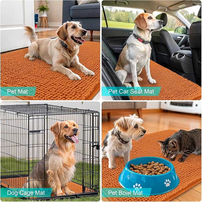 OLANLY Dog Door Mat for Muddy Paws 44x32, Absorbs Moisture and Dirt, Absorbent - Image 7