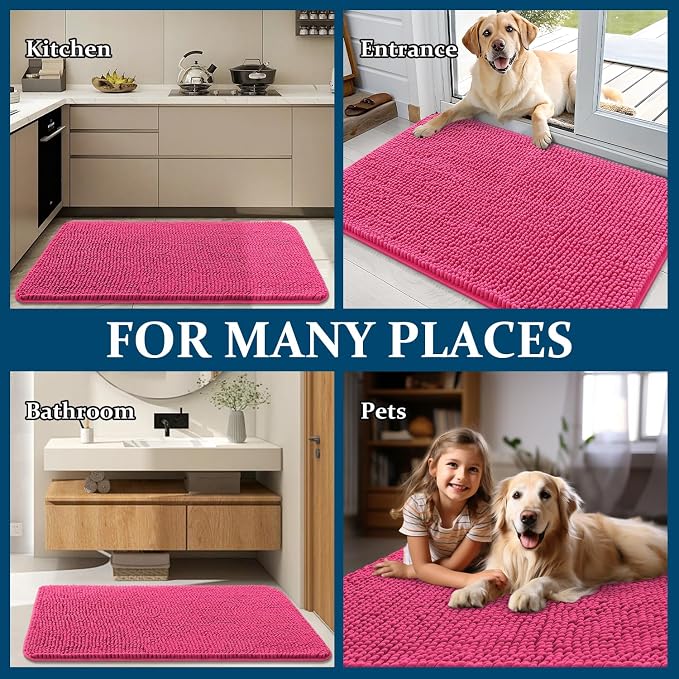 OLANLY Dog Door Mat for Muddy Paws 34x21, Absorbs Moisture and Dirt, Absorbent - Image 8