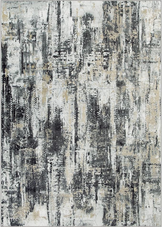 9x12 Area Rugs Washable Rug: Modern Abstract Living Room Rug Soft Anti-Skid - Image 2