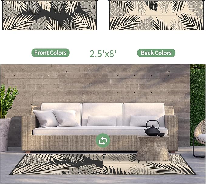 GENIMO Outdoor Rug 2.5' x 8' Waterproof - Image 2