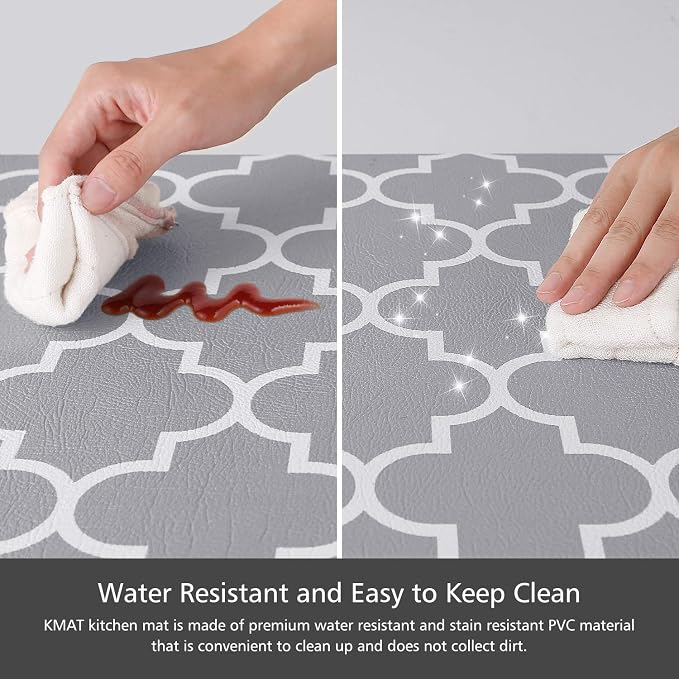 KMAT Kitchen Mat Cushioned Anti-Fatigue Kitchen Rug, Waterproof Non-Slip - Image 4