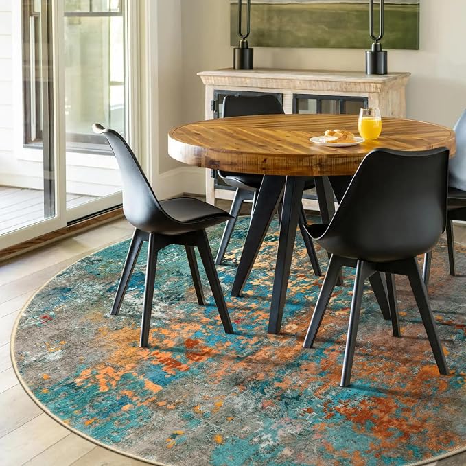 Lahome Modern Abstract 6ft Round Rug - Image 3