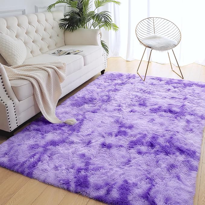 AROGAN Soft Rainbow Area Rugs for Girls Room 2x6 Feet, Fluffy Girls Bedroom Rugs - Image 4