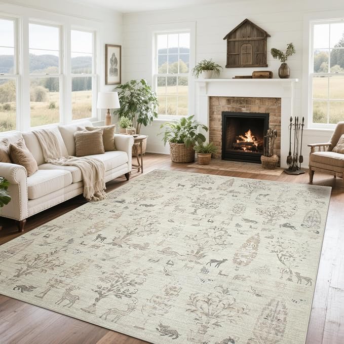 Srugn Washable Rugs 8x10 Area Rugs by Srugn