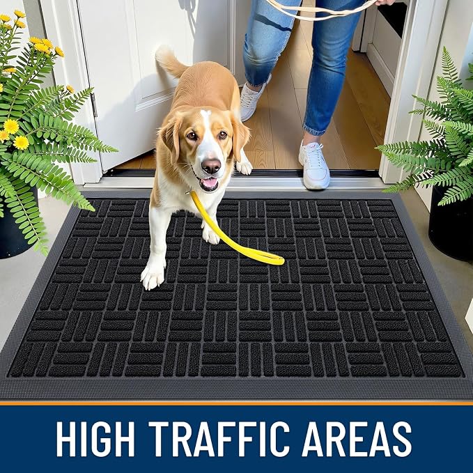 OLANLY Front Door Mat Outside Entrance 71x23, Heavy Duty Sturdy Natural Rubber - Image 6