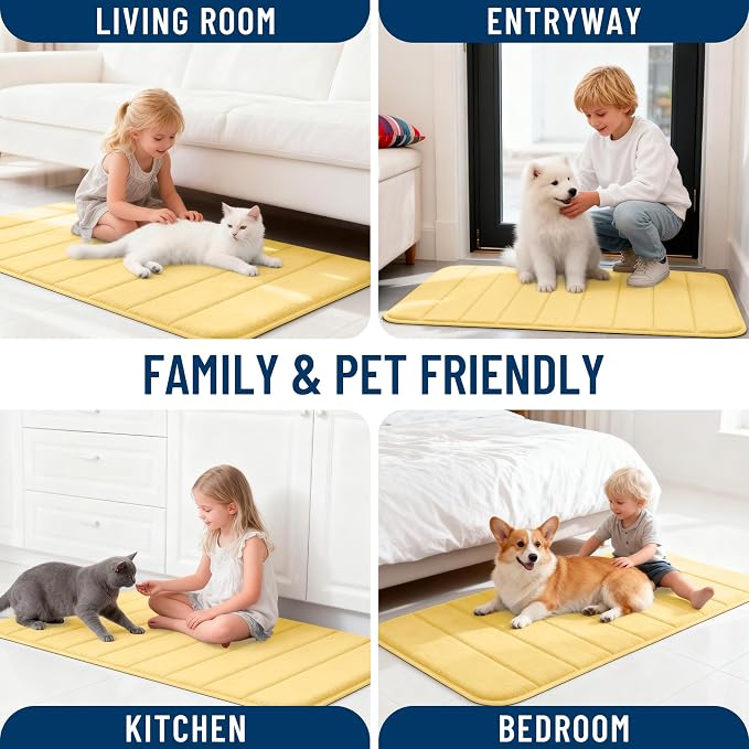 OLANLY Memory Foam Bath Mat 32x20, Super Soft Absorbent Bathroom Rugs, Quick Dry - Image 9