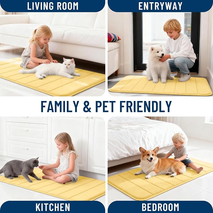 OLANLY Memory Foam Long Bathroom Rugs Runner 59x20, Super Soft Absorbent Bath - Image 9