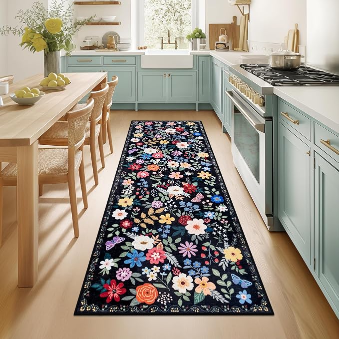 Runner Rug for Entryway: 2x5 Kitchen Rugs Non Slip Washable Ultra-Thin Soft by PLHXFRSoftAreaRugs
