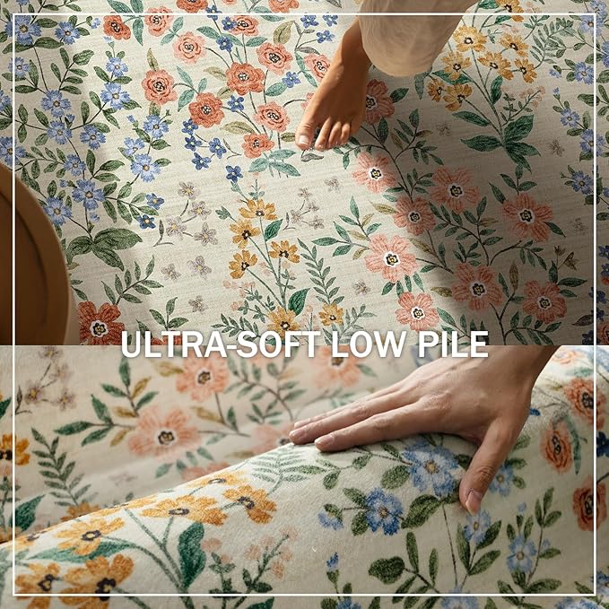 Washable Area Rugs for Living Room: 9x12 Area Rug for Bedroom Vintage Stain - Image 5
