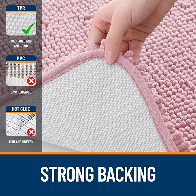 OLANLY Large Bathroom Rugs 47x32, Extra Soft Absorbent Chenille Bath Rugs - Image 6