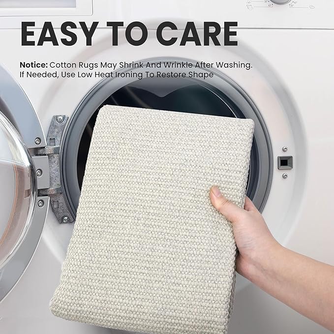 EARTHALL Washable Area Rug 4x5 Ft Non Slip Rugs - Image 3