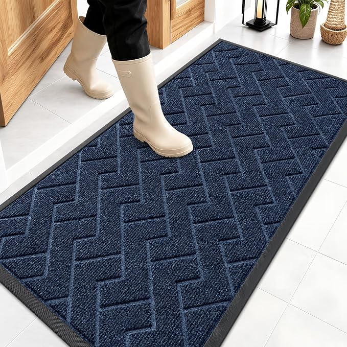 OLANLY Front Door Mat Indoor Outdoor Entrance, Waterproof All-Season, by OLANLY