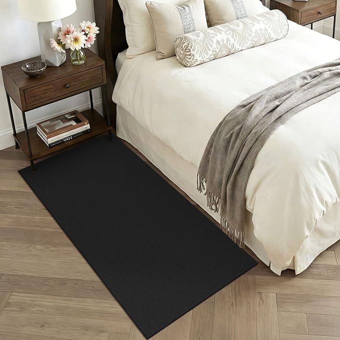 KOZYFLY Black 3x6 Washable Runner Rug, Non Slip Wide Runners - Image 8