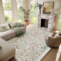 Machine Washable Rugs for Living Room: 6x9 Area Rugs for Bedroom Vintage Stain by palohom