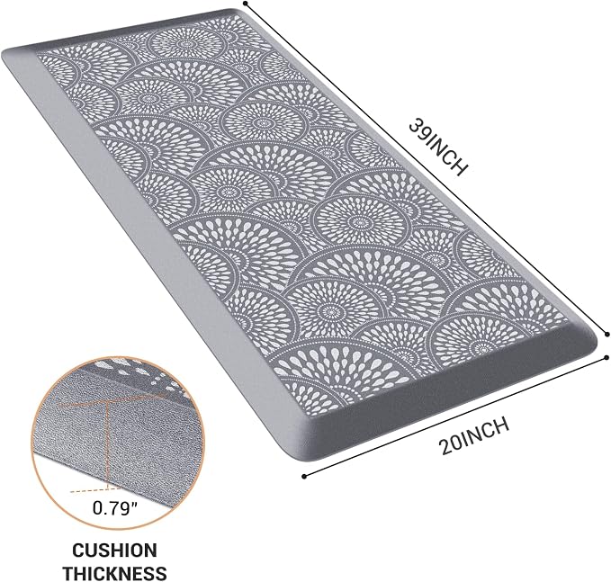 Mattitude 4/5 Inch Kitchen Mat, 20x42in Heavy Duty Ergonomic Comfort Foam - Image 2