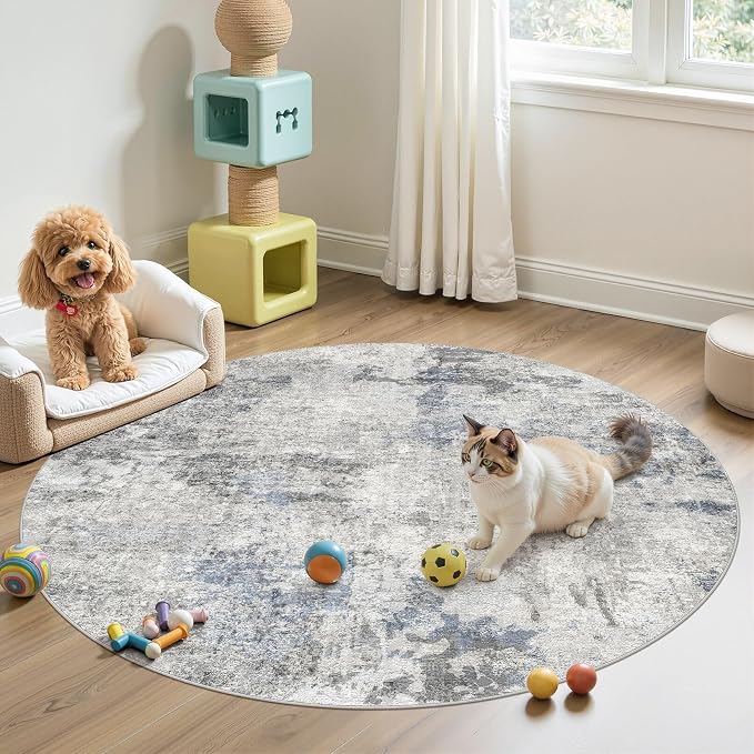 DMOYEST 5ft Round Area Rug for Living Room - Image 8