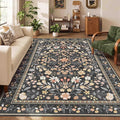 Rugxara Floral Rug for Living Room Bedroom, 5x7 Washable Rug, Large Non Slip by Rugxara