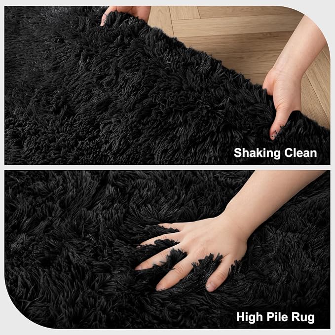 Shag Area Rugs for Bedroom Living Room, 6X9 Ultra Soft Fluffy Area Rugs for Dorm - Image 5