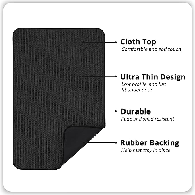 Bosap Bathroom Rugs Set 2 Pieces, Thin Bathroom Mats, Toilet Rugs, Quick Dry - Image 2