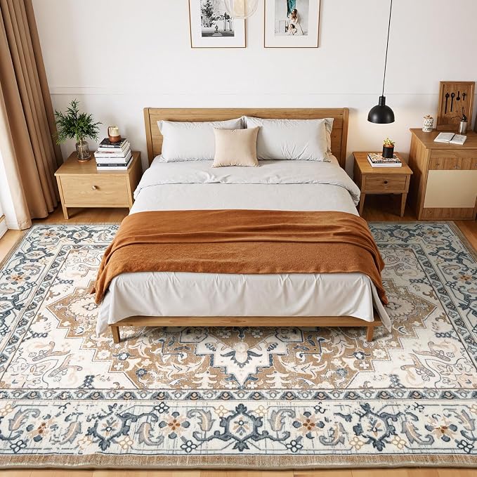 Lessymo Area Rugs 10 x 14 for Living Room, Machine Washable Area Rugs Boho Faux - Image 2