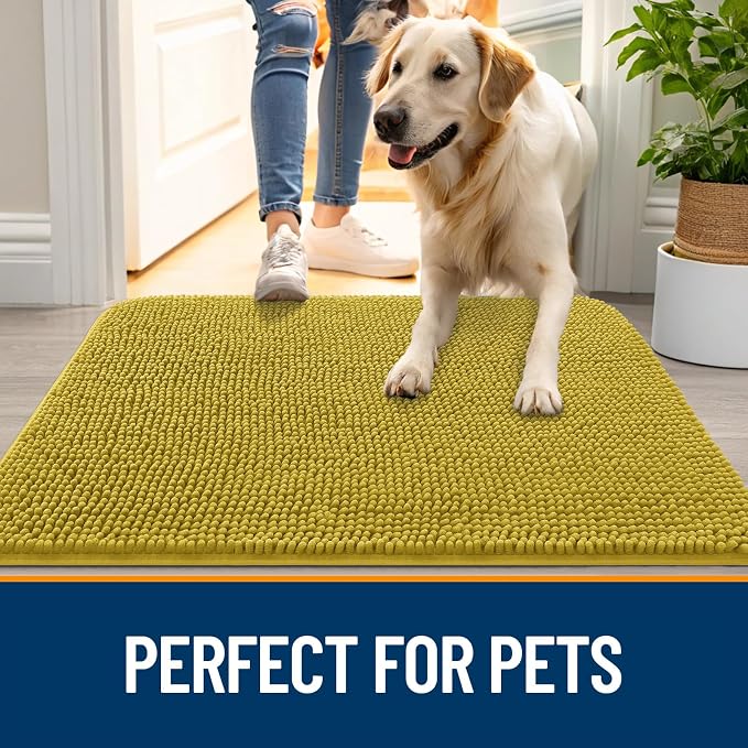 OLANLY Dog Door Mat for Muddy Paws 36x24, Absorbs Moisture and Dirt, Absorbent - Image 6