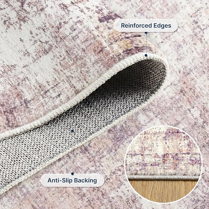 10x12 Area Rugs Washable Living Room Rug-No Slip Soft Carpets Modern Abstract - Image 2