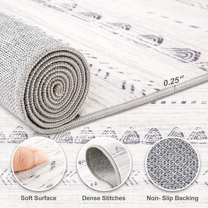 Area Rug Living Room Rugs: 12x18 Large Soft Machine Washable Boho Moroccan - Image 3