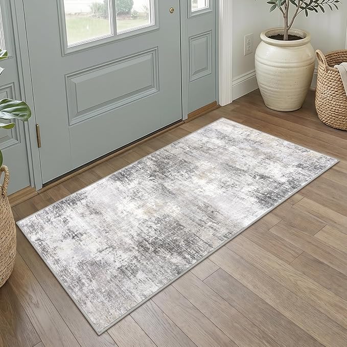 IOHOUZE Abstract Runner Rug 2x4 Ft Entryway Rugs Washable Door Mat Indoor by iOhouze