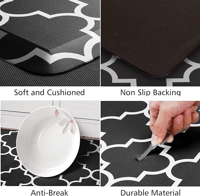 KMAT Kitchen Mat 0.47inch Cushioned Anti-Fatigue Kitchen Rug, Waterproof - Image 3