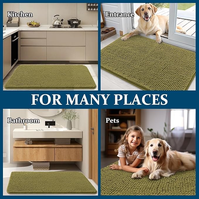 OLANLY Dog Door Mat for Muddy Paws 70x24, Absorbs Moisture and Dirt, Absorbent - Image 8