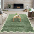 GarveeHome Scalloped Washable Area Rug 6x9 Rug by GarveeHome