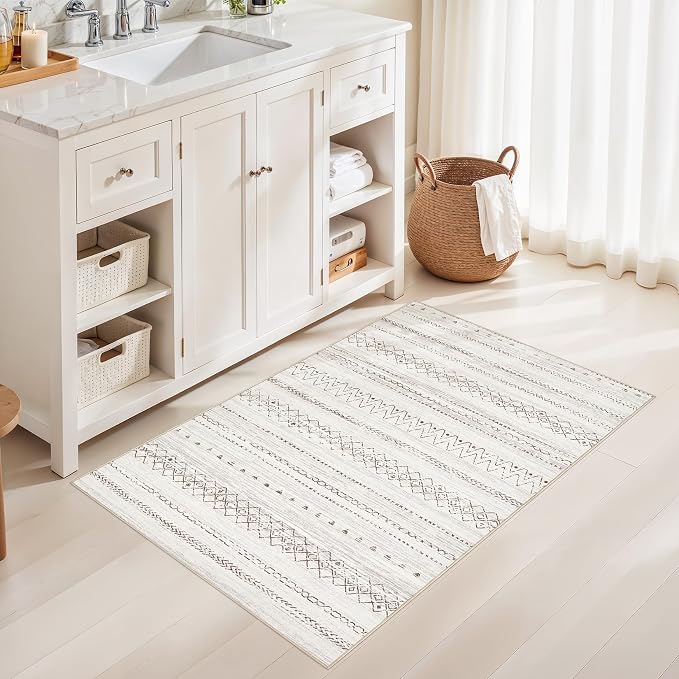 cotiled 3x5 Area Rugs Living Room Rug: Washable Boho Rugs - Image 5