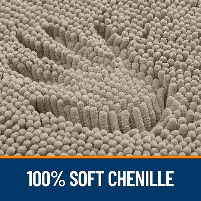 OLANLY Large Bathroom Rugs 40x32, Extra Soft Absorbent Chenille Bath Rugs - Image 3