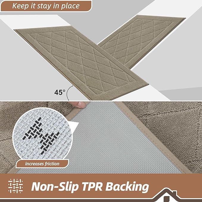 BEQHAUSE Dirt Trapper Door Mat 20" x 32", Doormat Non-Slip Entryway Rugs - Image 5