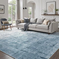 DCX Abstract Area Rug 9x12, Washable Blue Modern Rug by DCXWashableRug