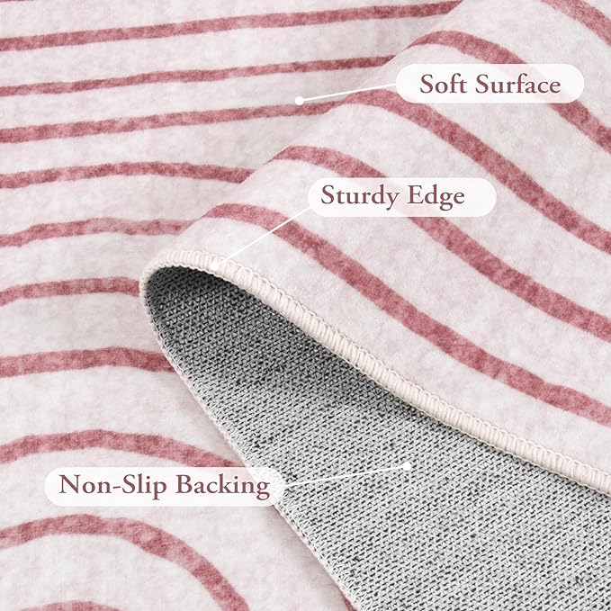 Lahome Abstract 8x10 Area Rugs, Soft Pink 8x10 Rugs - Image 6