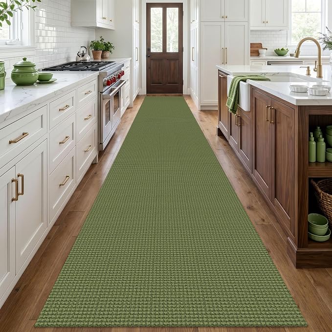IOHOUZE Washable Exrea Long Hallway Runner Rug 3x20 Non Slip Rubber Backed - Image 2